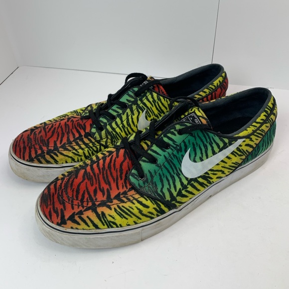Nike Other - Nike ZOOM STEFAN JANOSKI CANVAS Sneakers Size 12 Red Green Yellow Skate